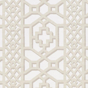 Zanzibar Trellis Matte Sand 175744 by Schumacher Fabric