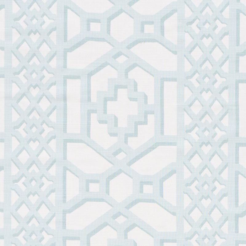 Zanzibar Trellis Matte Winter Mint 175746 by Schumacher Fabric 125Th Anniversary 13.5" - Fabric Carolina -
