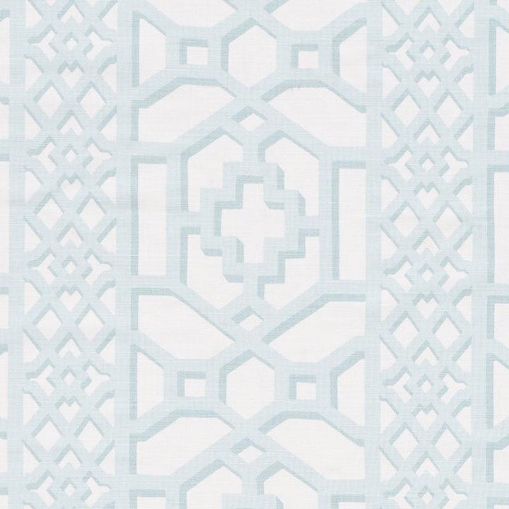Zanzibar Trellis Matte Winter Mint 175746 by Schumacher Fabric 125Th Anniversary 13.5" - Fabric Carolina -