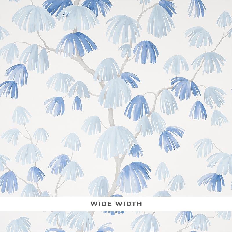 Weeping Pine Slate 5008331 by Schumacher Wallpaper David Kaihoi 54.0" - Fabric Carolina -