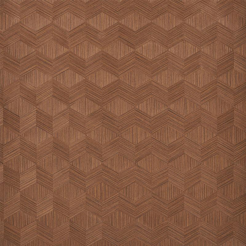 Chevron Inlay Walnut 5009631 by Schumacher Designer Wallpaper Modern Glamour 4.88" - Swanky Fabrics -