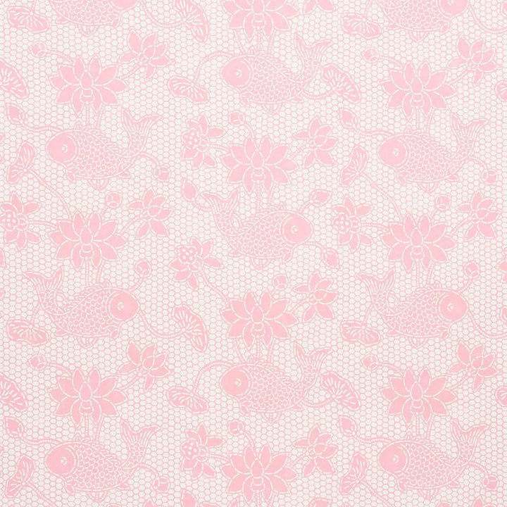 Lotus Batik Pink 5009752 by Schumacher Designer Wallpaper Isola Indoor/Outdoor 14.25" - Swanky Fabrics -
