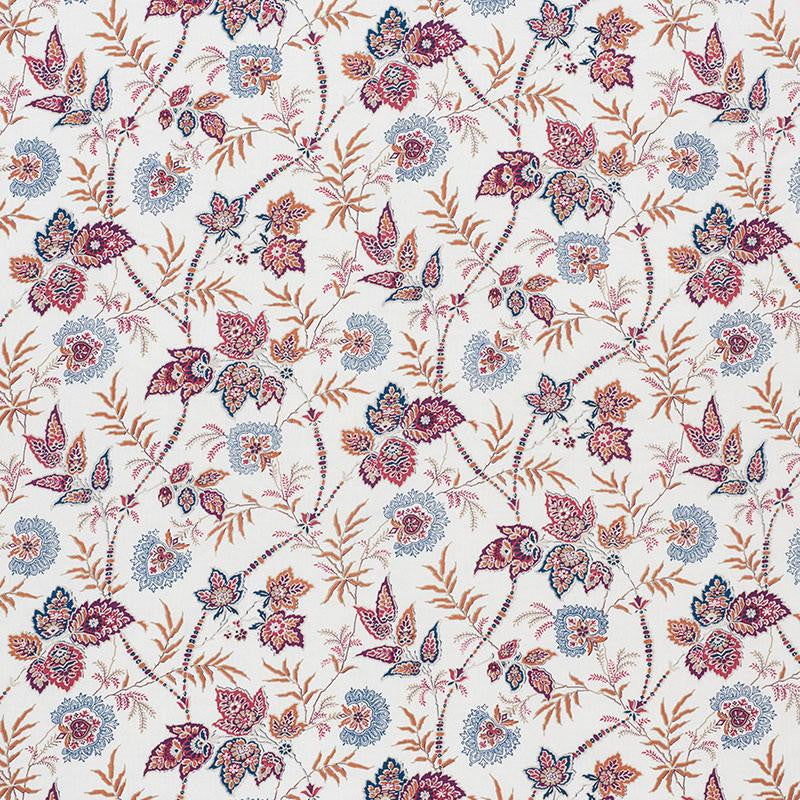 Emperor'S Vine Aubergine 177680 by Schumacher Designer Fabric Ottoman Chic 27.5" - Swanky Fabrics -