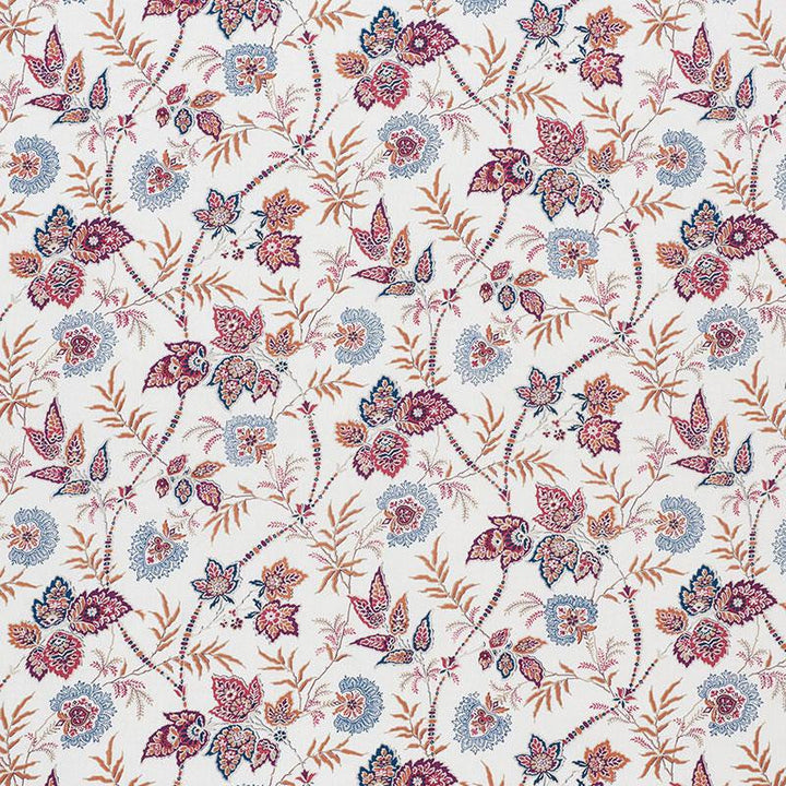 Emperor'S Vine Aubergine 177680 by Schumacher Designer Fabric Ottoman Chic 27.5" - Swanky Fabrics -
