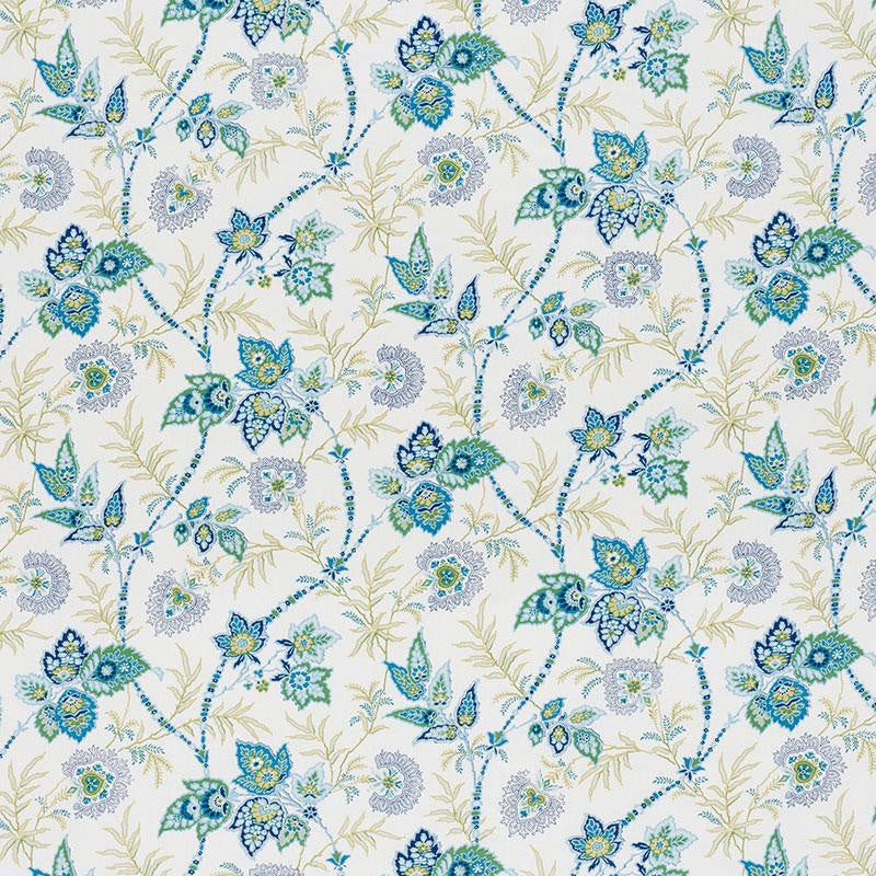 Emperor'S Vine Peacock 177681 by Schumacher Fabric Ottoman Chic 27.5" - Fabric Carolina -
