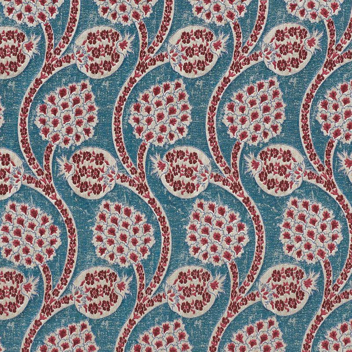 Persephone Peacock 72000 by Schumacher Fabric Ottoman Chic 6.25" - Fabric Carolina -