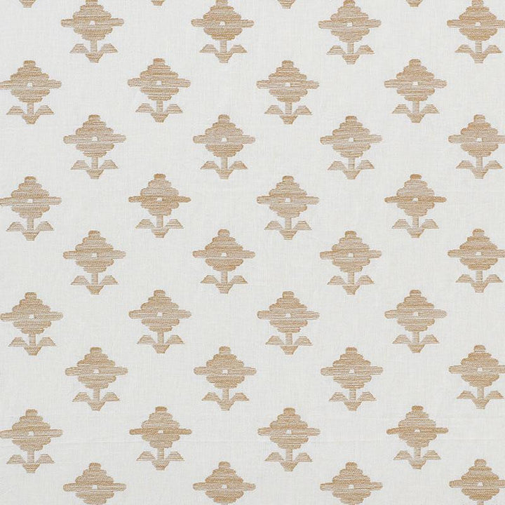 Rubia Embroidery Ivory 74160 by Schumacher Fabric Easy Elements 5.75" - Fabric Carolina -