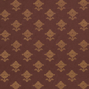 Rubia Embroidery Umber 74162 by Schumacher Fabric
