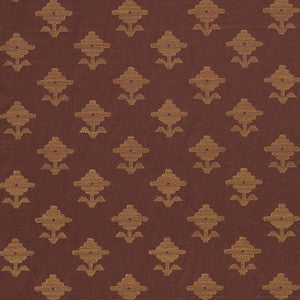Rubia Embroidery Umber 74162 by Schumacher Fabric