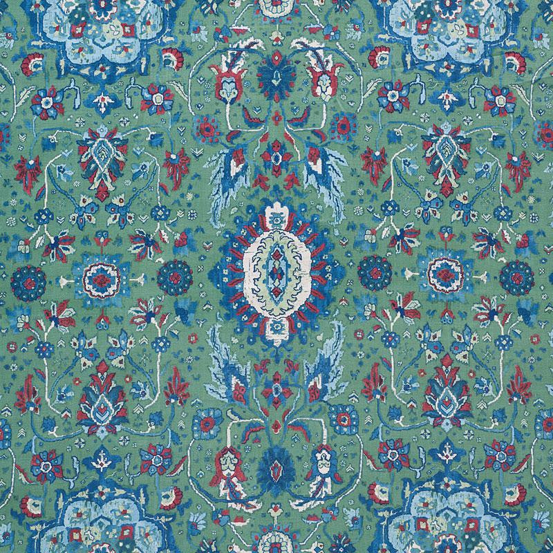 Jahanara Carpet Jade 172793 by Schumacher Designer Fabric Ottoman Chic 26.75" - Swanky Fabrics -