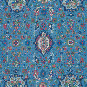 Jahanara Carpet Peacock 172794 by Schumacher Fabric