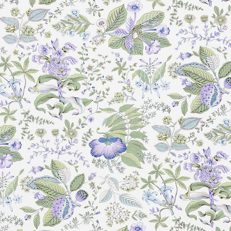 Pomegranate Botanical Purple 178120 by Schumacher Fabric Schumacher Classics 18.0" - Fabric Carolina -