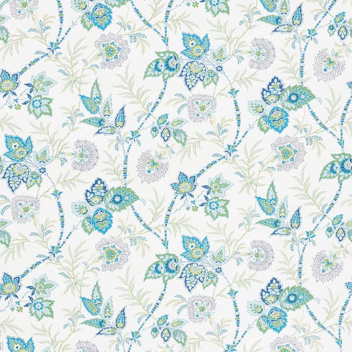 Emperor'S Vine Peacock 5009290 by Schumacher Wallpaper Ottoman Chic 13.5" - Fabric Carolina -