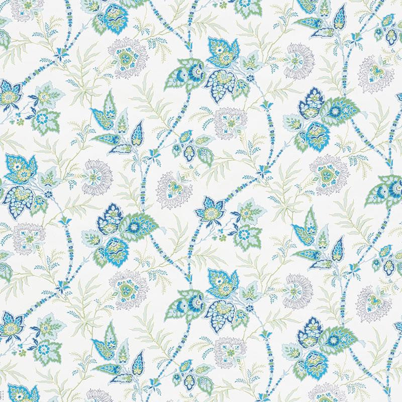 Emperor'S Vine Peacock 5009290 by Schumacher Designer Wallpaper Ottoman Chic 13.5" - Swanky Fabrics -