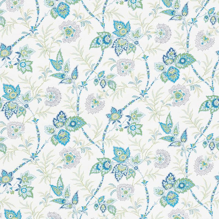 Emperor'S Vine Peacock 5009290 by Schumacher Designer Wallpaper Ottoman Chic 13.5" - Swanky Fabrics -