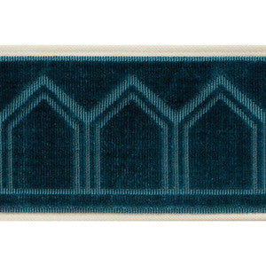 Vizier Velvet Tape Peacock 75730 by Schumacher Trim