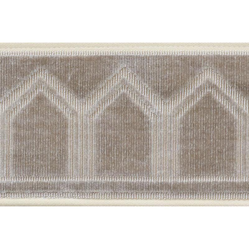Vizier Velvet Tape Moonstone 75732 by Schumacher Trim Cut & Patterned Velvets 2.0" - Fabric Carolina -