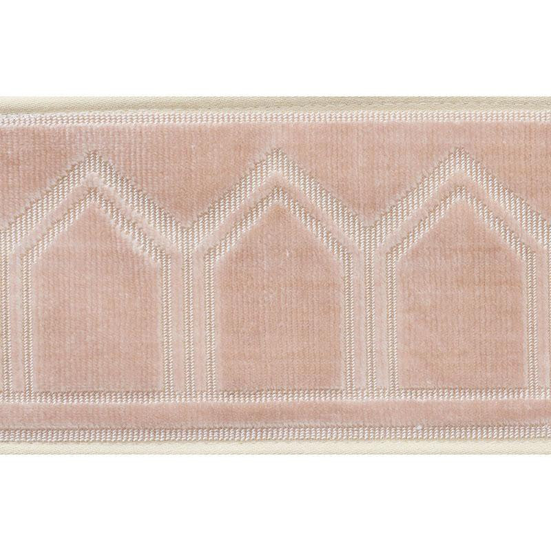 Vizier Velvet Tape Blush 75733 by Schumacher Trim Ottoman Chic 2.0" - Fabric Carolina -