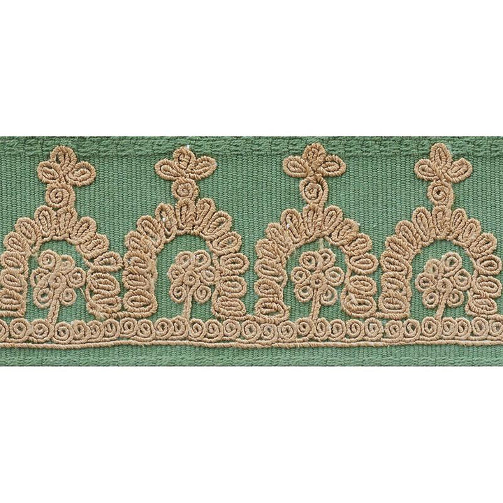Noelia Embroidered Tape Jade 74151 by Schumacher Trim Ottoman Chic 1.0" - Fabric Carolina -