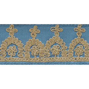 Noelia Embroidered Tape Cadet 74153 by Schumacher Trim
