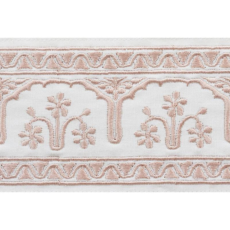 Nikola Tape Blush 74191 by Schumacher Designer Trim Ottoman Chic 2.5" - Swanky Fabrics -