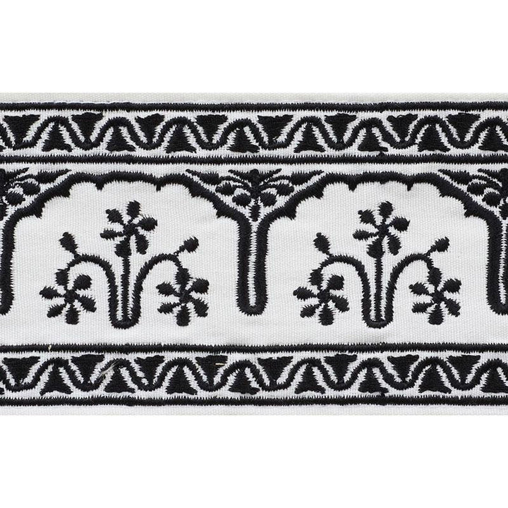Nikola Tape Black 74194 by Schumacher Trim Ottoman Chic 2.5" - Fabric Carolina -