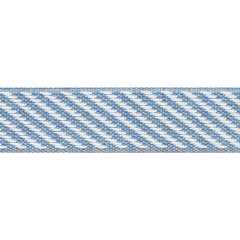 Bobo Tape Blue 73603 by Schumacher Designer Trim Mingei - Swanky Fabrics -