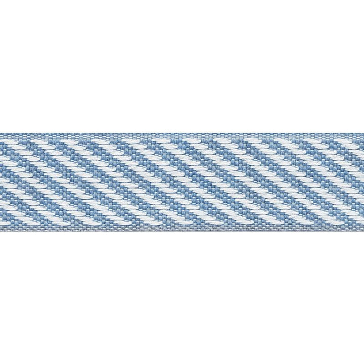 Bobo Tape Blue 73603 by Schumacher Designer Trim Mingei - Swanky Fabrics -