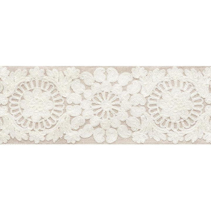 Joelle Tape Natural 73620 by Schumacher Trim Happy Together 6.12" - Fabric Carolina -