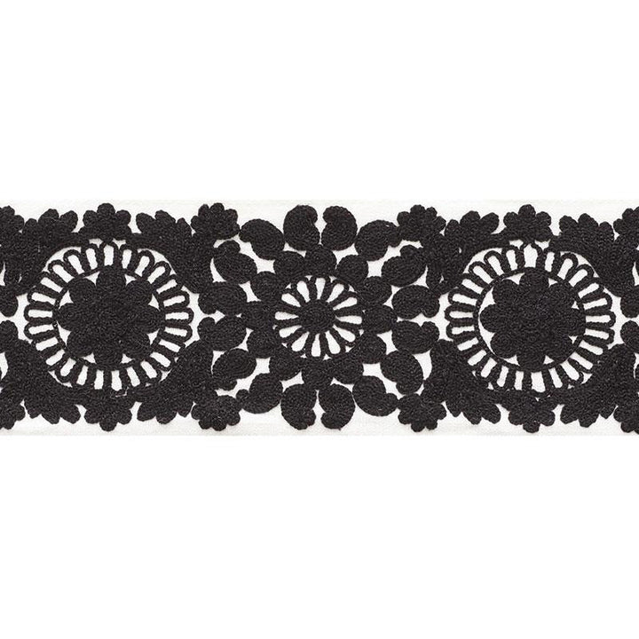 Joelle Tape Black 73621 by Schumacher Trim Happy Together 6.12" - Fabric Carolina -
