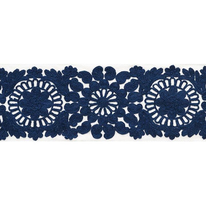 Joelle Tape Blue 73622 by Schumacher Trim Happy Together 6.12" - Fabric Carolina -