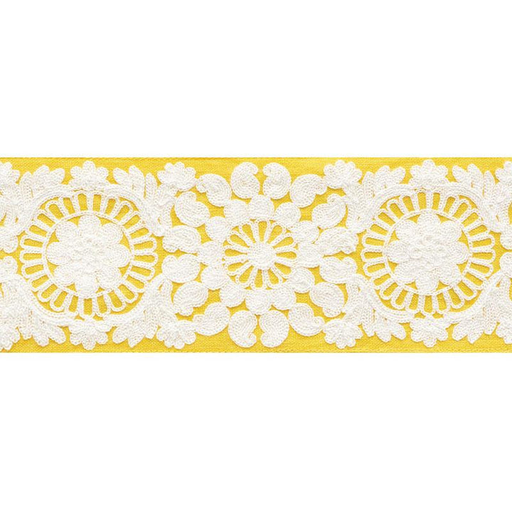 Joelle Tape Yellow 73624 by Schumacher Trim Happy Together 6.12" - Fabric Carolina -