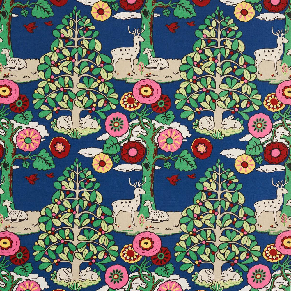 Fantasy Forest Blue & Multi 176970 by Schumacher Fabric Once Upon A Time 18.0" - Fabric Carolina -