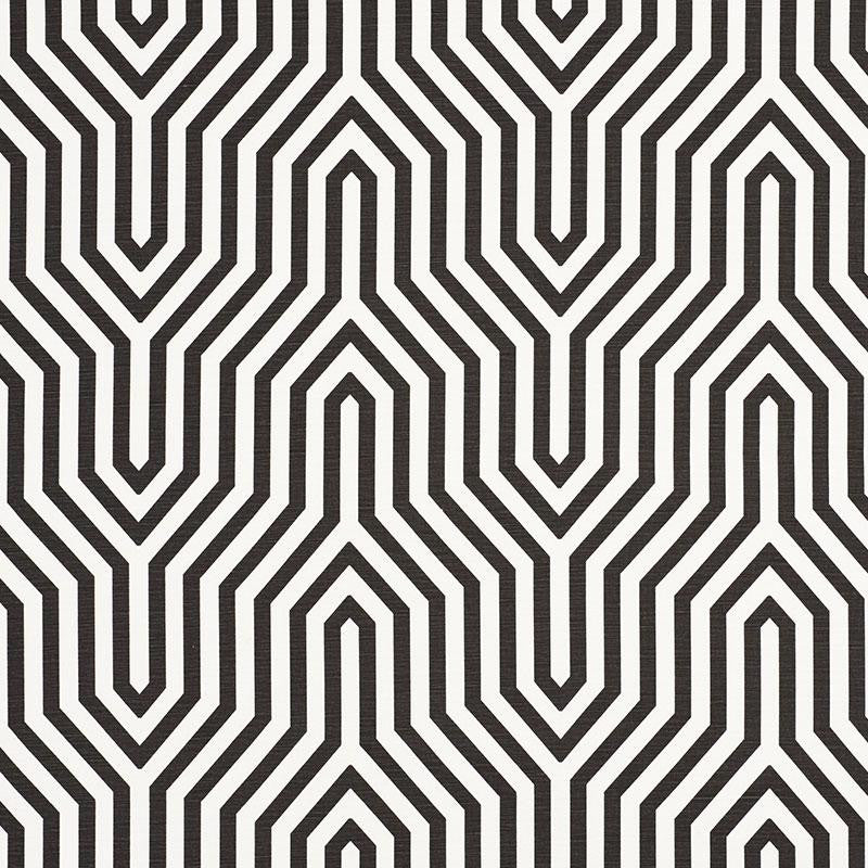 Vanderbilt Print Noir 177273 by Schumacher Fabric Mary Mcdonald 13.5" - Fabric Carolina -