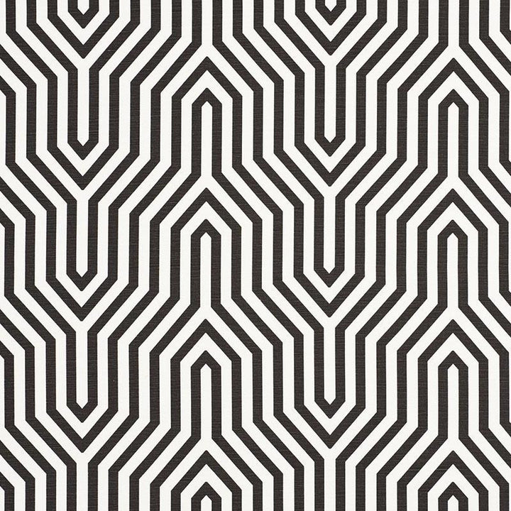 Vanderbilt Print Noir 177273 by Schumacher Fabric Mary Mcdonald 13.5" - Fabric Carolina -