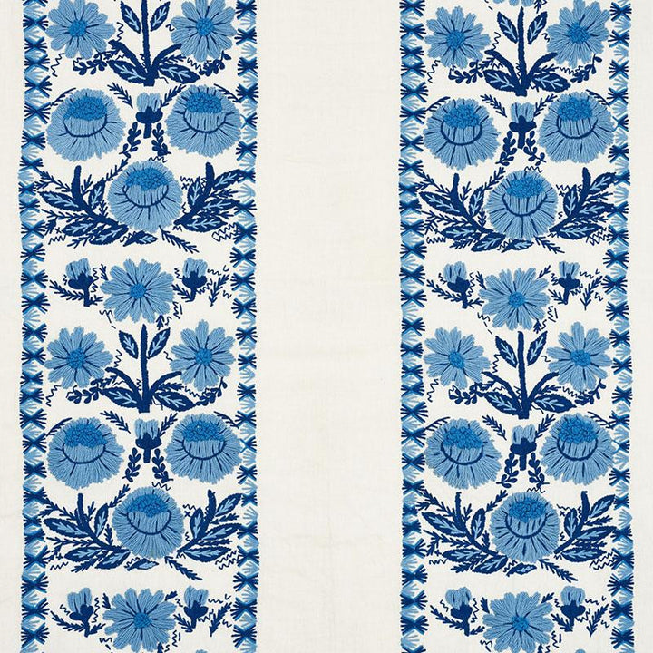 Marguerite Embroidery Sky 72330 by Schumacher Fabric Once Upon A Time 25.0" - Fabric Carolina -