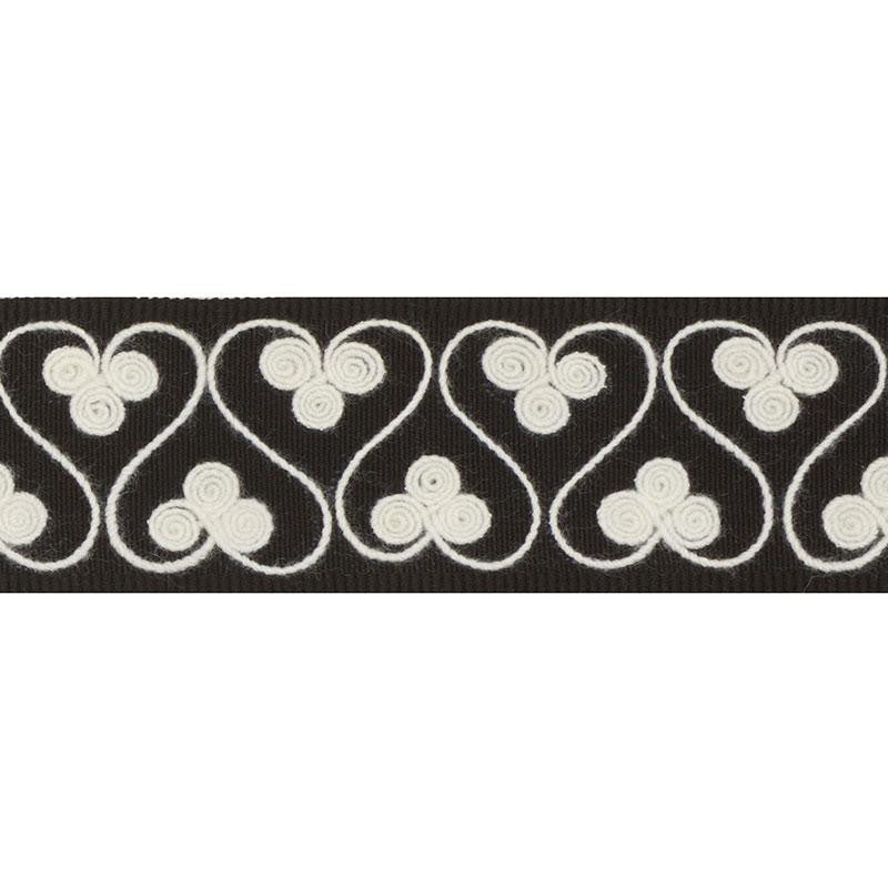 Coquette Tape Black 72743 by Schumacher Designer Trim Once Upon A Time 1.5" - Swanky Fabrics -