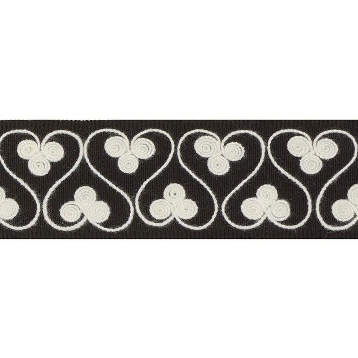 Coquette Tape Black 72743 by Schumacher Designer Trim Once Upon A Time 1.5" - Swanky Fabrics -