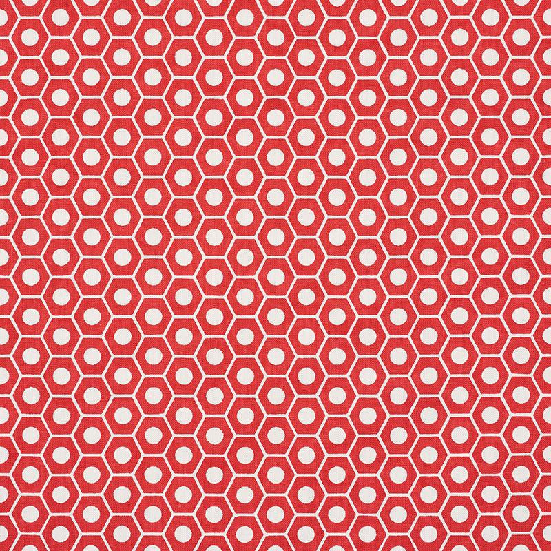 Queen B Red 177074 by Schumacher Designer Fabric Studio Bon 1.25" - Swanky Fabrics -