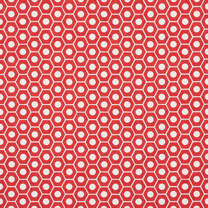 Queen B Red 177074 by Schumacher Fabric