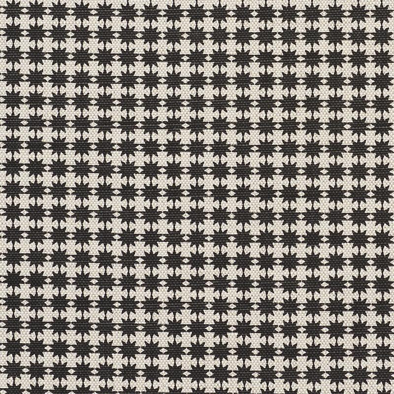 Stella Black & Natural 177087 by Schumacher Designer Fabric Studio Bon - Swanky Fabrics -