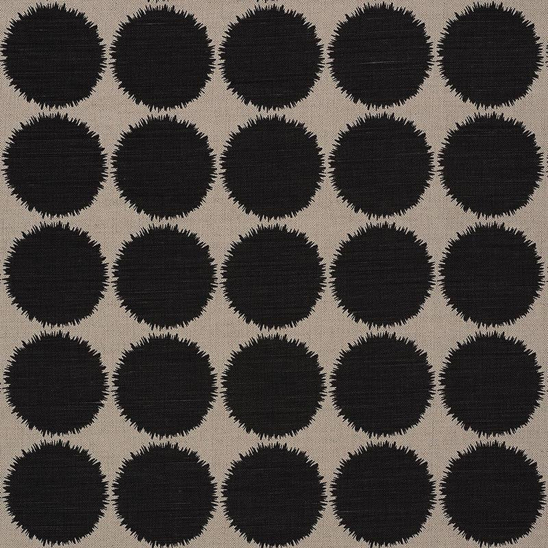 Fuzz Black & Natural 177095 by Schumacher Fabric Studio Bon 3.75" - Fabric Carolina -