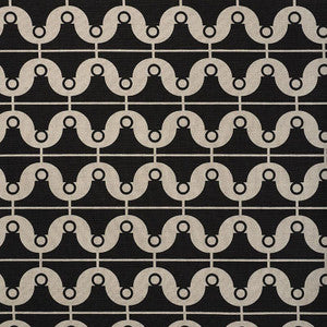 London Bridge Black & Natural 177132 by Schumacher Fabric