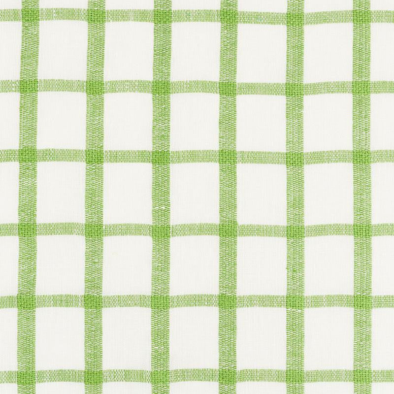 Pauline Check Casement Leaf 72071 by Schumacher Designer Fabric Country Chic 2.0" - Swanky Fabrics -