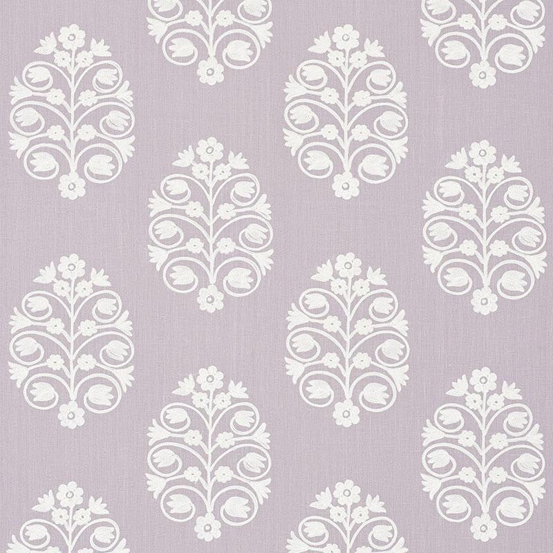 Talitha Embroidery Wisteria 72091 by Schumacher Designer Fabric Uncommon Threads 12.5" - Swanky Fabrics -