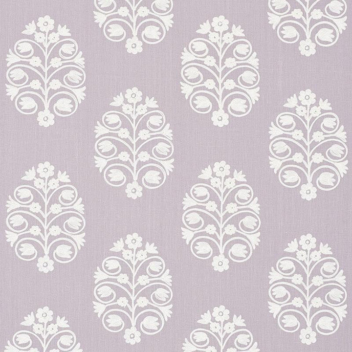 Talitha Embroidery Wisteria 72091 by Schumacher Designer Fabric Uncommon Threads 12.5" - Swanky Fabrics -