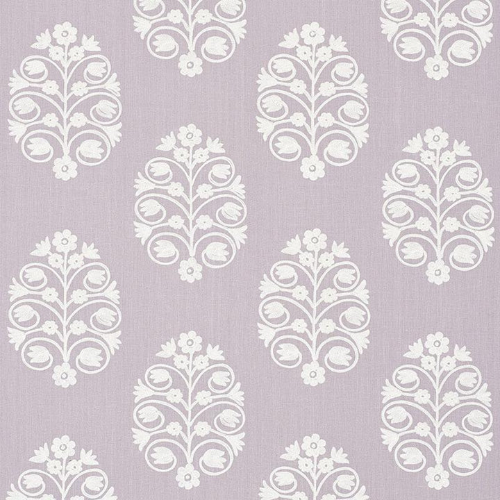 Talitha Embroidery Wisteria 72091 by Schumacher Fabric Uncommon Threads 12.5" - Fabric Carolina -