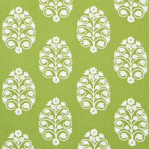 Talitha Embroidery Leaf 72092 by Schumacher Fabric