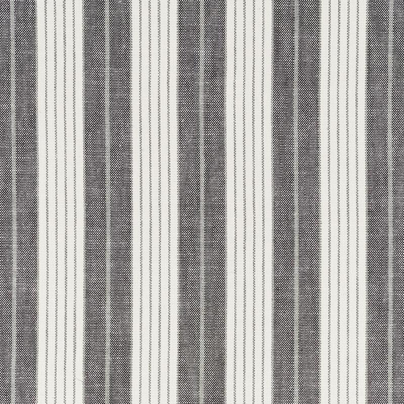 Horst Stripe Blackwork 72601 by Schumacher Designer Fabric Stripes Revisits 4.25" - Swanky Fabrics -