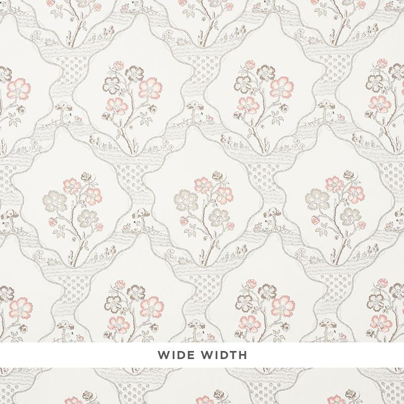 Marella Rose 5008800 by Schumacher Designer Wallpaper Country Chic 11.0" - Swanky Fabrics -